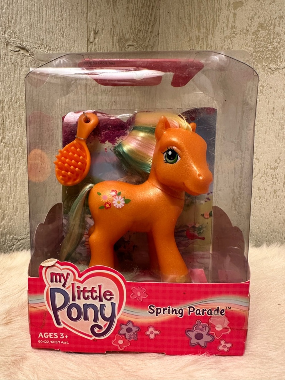 My Little Pony Orange Pony with Multicolor Mane and Brush